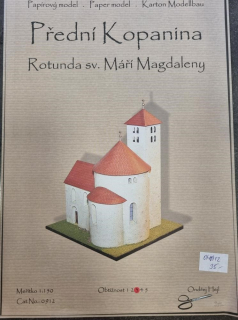 Vystřihovánka Rotunda sv.Máří Magdaleny Přední Kopanina