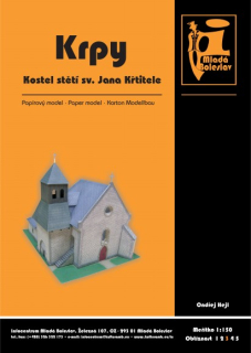 Vystřihovánka Kostel stětí sv. Jana Křtitele Krpy
