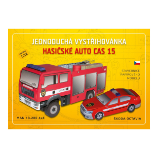 Vystřihovánka Hasičské auto CAS15