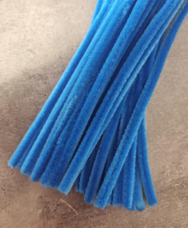 Chlupatý modelovací drátek 0,6x30cm modrá 1ks