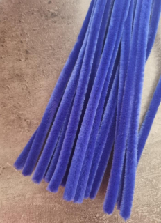 Chlupatý modelovací drátek 0,6x30cm tm.modrá 1ks