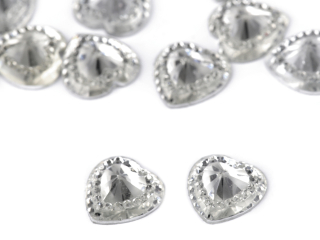 Broušené srdce k nalepení 1ks