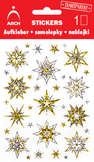 Samolepky vánoční holografické 10x17cm