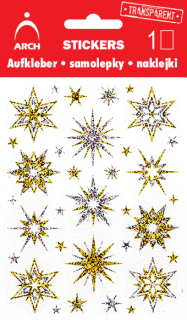 Samolepky vánoční holografické 10x17cm