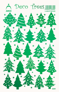 Samolepky stromeček 12x18cm zelená