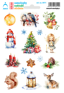 Samolepky vánoční 12x17cm
