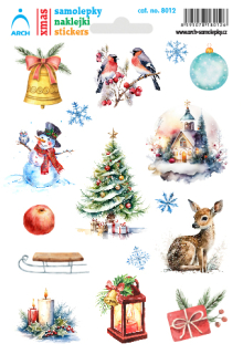 Samolepky vánoční 12x17cm