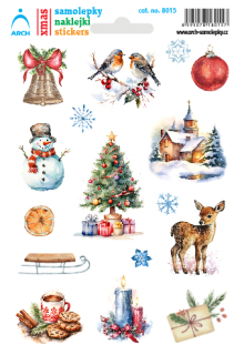 Samolepky vánoční 12x17cm