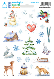 Samolepky zimní 12x17cm