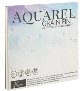 Akvarelový blok skicák 15x15cm 300g/m2 20 listů 