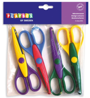 Nůžky ozdobné konturovací 4ks