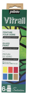 Sada barev na sklo Vitrail 6x20ml