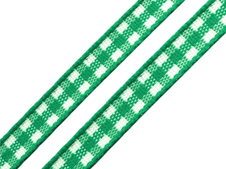 Stuha károvaná š6mm 1m zelená