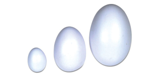 Vajíčko vejce 45x35mm plast bílá