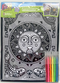 Sametové omalovánky 38x28cm Slunce