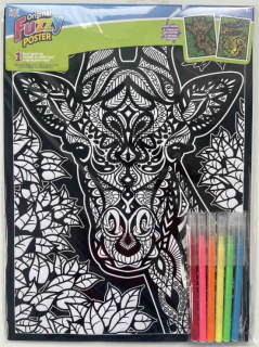 Sametové omalovánky 38x28cm Žirafa