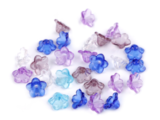 Zvoneček plast o12mm modrá mix 20ks