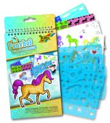 Kreativní kniha pro děti Šablony a samolepky kůň