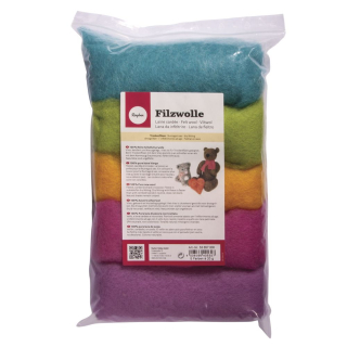 Ovčí rouno 5x20g mix jasné barvy