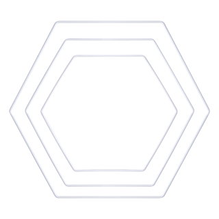 Sada drátěných polotovarů hexagon 3ks