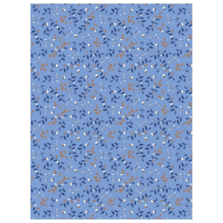 DECOPATCH papír modrý s větvičkami 1ks 30x40cm