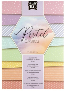 Designový papír A5 32 listů 200g/m² Pastel