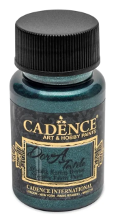 Barva na textil metalická Cadence Dora Textile 50ml modrá petrolej