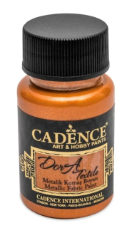 Barva na textil metalická Cadence Dora Textile 50ml oranž