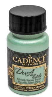 Barva na textil metalická Cadence Dora Textile 50ml mátová