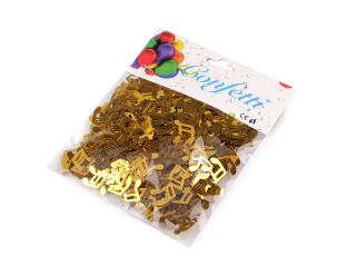 Konfety Noty 15g zlatá