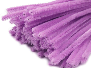 Chlupatý modelovací drátek 0,6x30cm fialová orchidej 100ks