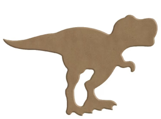 Dřevěný výřez z MDF 1ks Tyranosaurus 15x9cm
