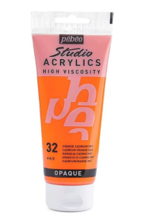 Akrylová barva Studio Acrylics 100ml kadmium oranž