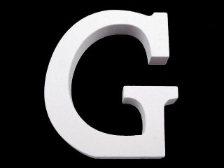 Dřevěná dekorace písmeno "G" 1ks 