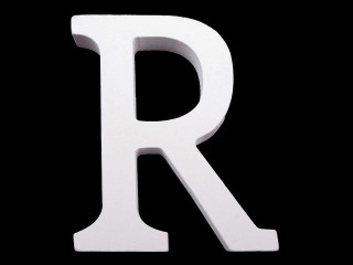 Dřevěná dekorace písmeno "R" 1ks 
