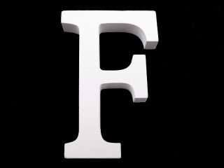 Dřevěná dekorace písmeno "F" 1ks 