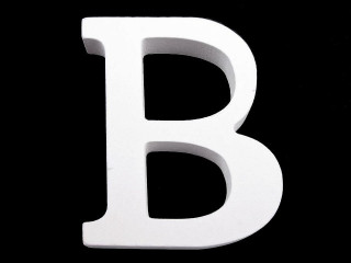 Dřevěná dekorace písmeno "B" 1ks 