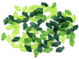 Listy mix 5x10mm 40g zelená
