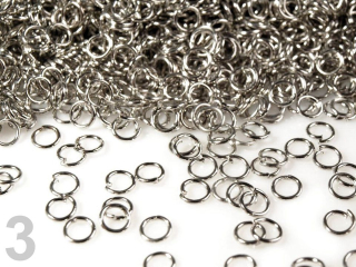 Bižuterní kroužek platina 6mm 1ks