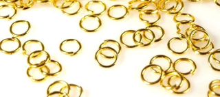 Bižuterní kroužek spojovací zlatý o6mm 1ks