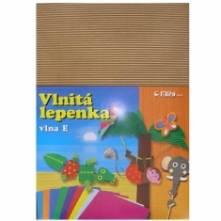Papírová vlnitá lepenka přírodní kraft 35x25cm 1ks