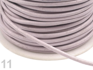 Šňůra koženková sv.šedá o2mm 1m