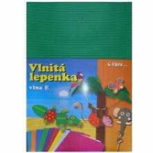 Papír. vlnitá lepenka zelená 35x25cm 1ks