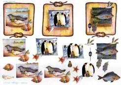 3D vystřihovánky A4 moře