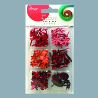 Kovové hřebíčky 84ks červená