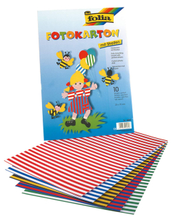 Fotokarton s proužky10 listů 25x35cm