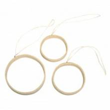 Pappmaché závěs-kroužky pr.5-7cm 3ks