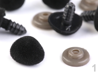 Čumáček semišový 11x14mm černý 1ks