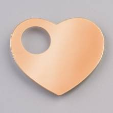 Přívěšek srdce 51x40mm měď