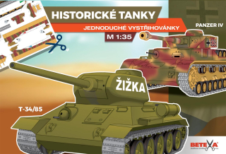Vystřihovánka Historické tanky